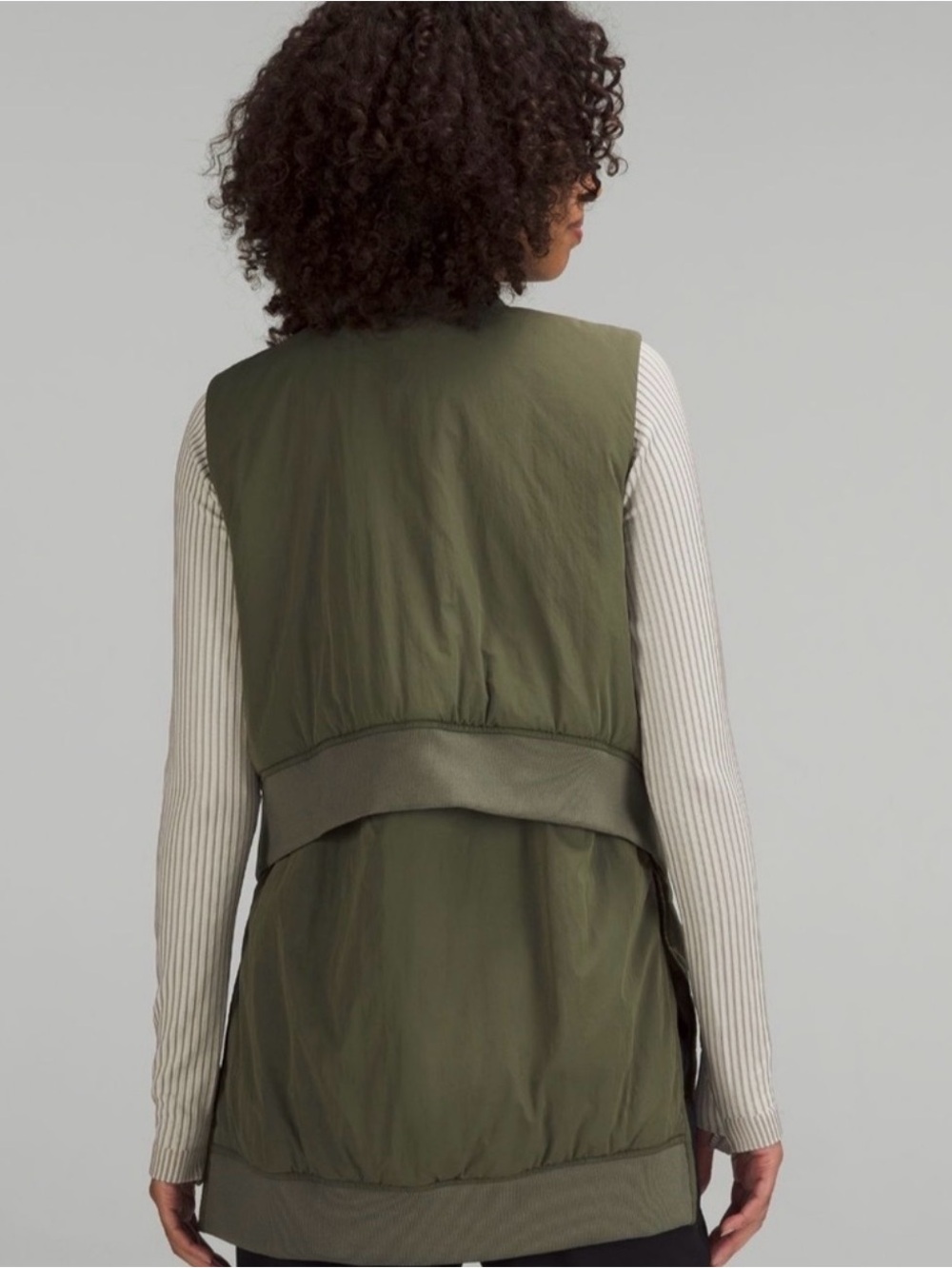 lululemon athletica Insultaed Bomber Vest Zip-Front Women's Vest Green - Picture 2 of 12